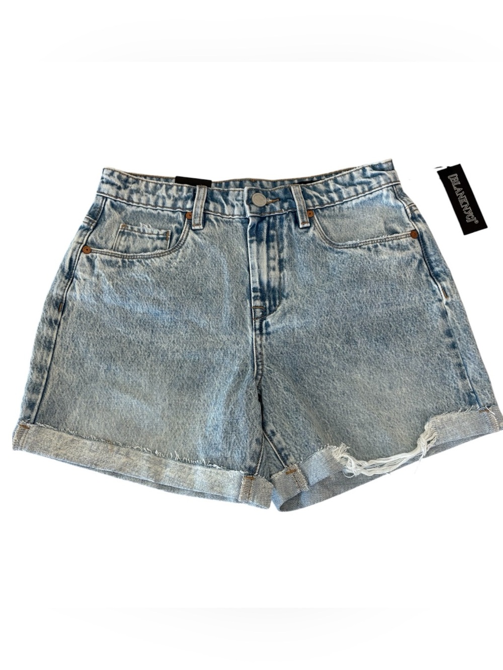 New Blank NYC The Perry High Rise Mom Jean Shorts Size 25